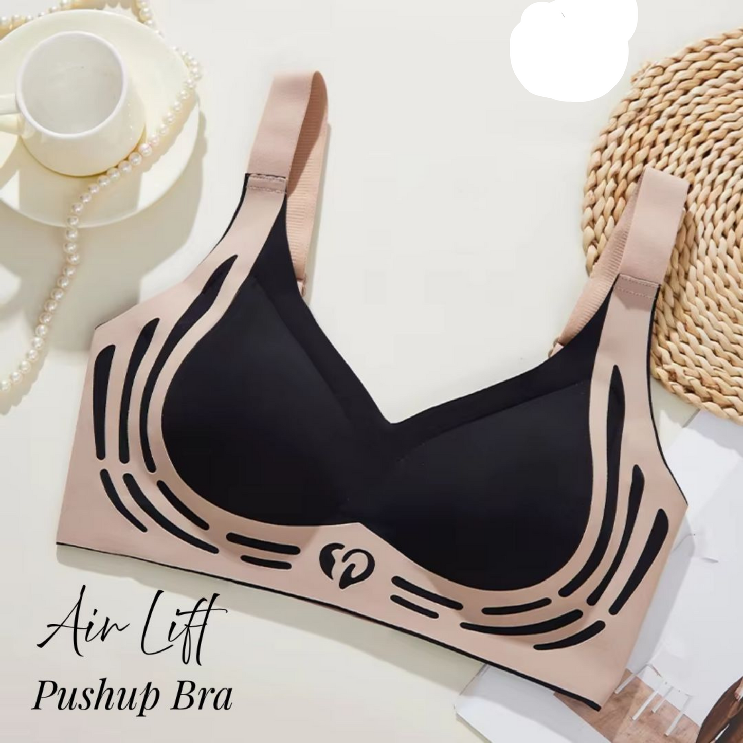 No Rash Seamless Breathable Wireless Push-up Uplift Sports Bra ( PACK OF 3 )